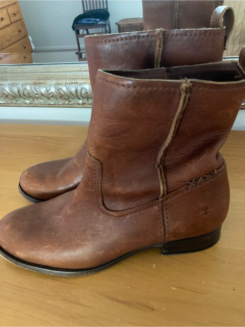 Frye Brown Leather Women's Ankle Booties - Picture 7 of 7